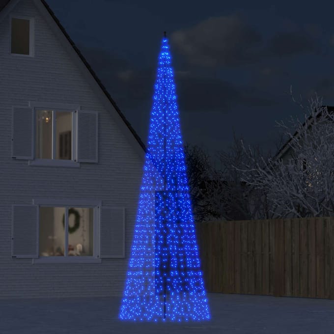 vidaXL - LED-kerstboom - 1534 - LEDs - 500 - cm - blauw