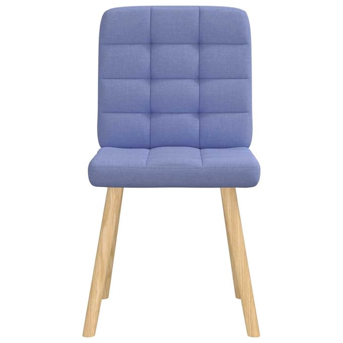 vidaXL Eetkamerstoelen 2 st stof jeansblauw