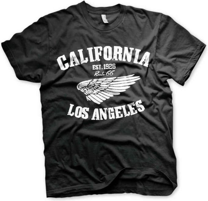 Route 66 Heren Tshirt -S- California Zwart