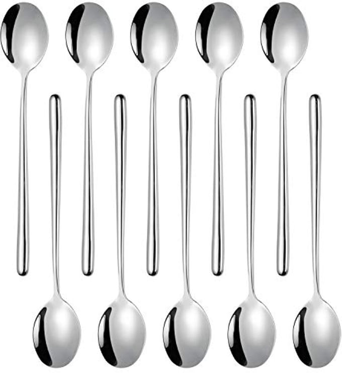 RVS Soeplepels met Lange Handvatten - 10 Stuks (22 cm)