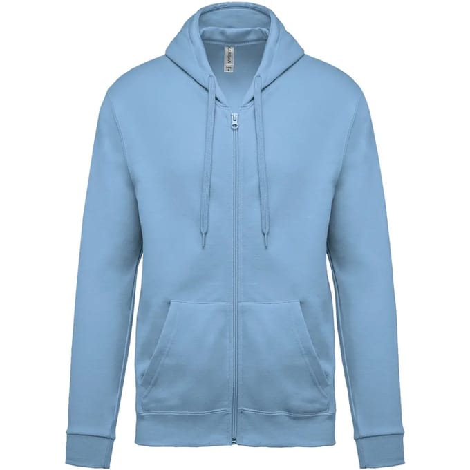 Kariban Sweater met rits en capuchon K479 - sky blue - 3XL
