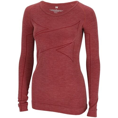 Xtreme Thermoshirt Dames Merino Wol Red Melange-M