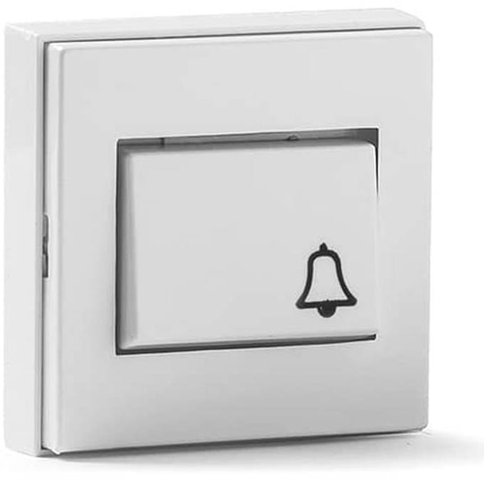 Opbouwdeurbeldrukknop 10A 250V - Wit, Modern Design voor Eenvoudige Installatie