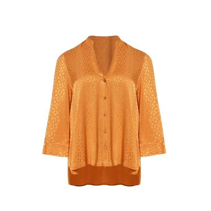 V-hals lange mouwen viscose blouse dames Mat Fashion