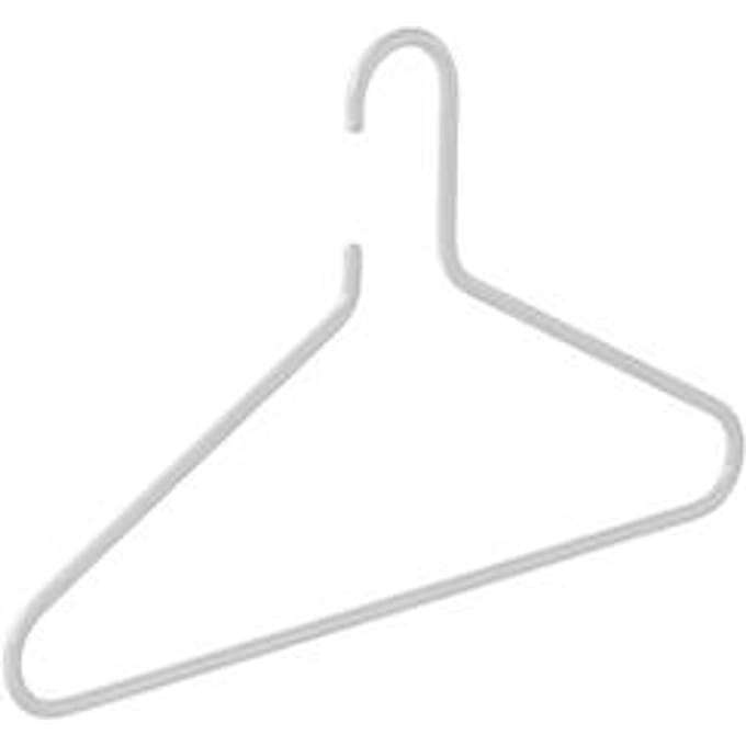 Kleerhanger - met broekhouder - L 420 mm - wit - 4 stuks