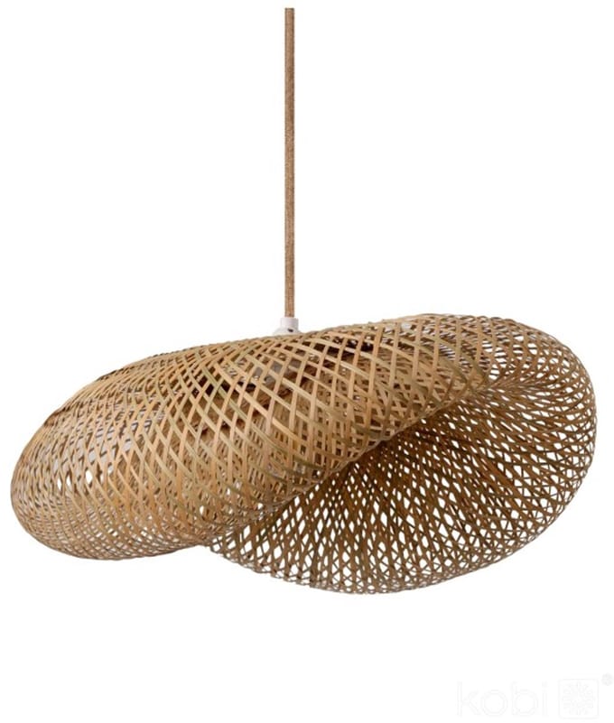 BOHO hanglamp Brugia L Ø60cm Licht Bamboe - fitting - Kobi Design | E27 | Max 1X60W exclusief
