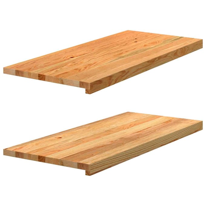vidaXL - Vensterbanken - 2 - st - 90x40x2 - cm - massief - eikenhout - lichtbruin