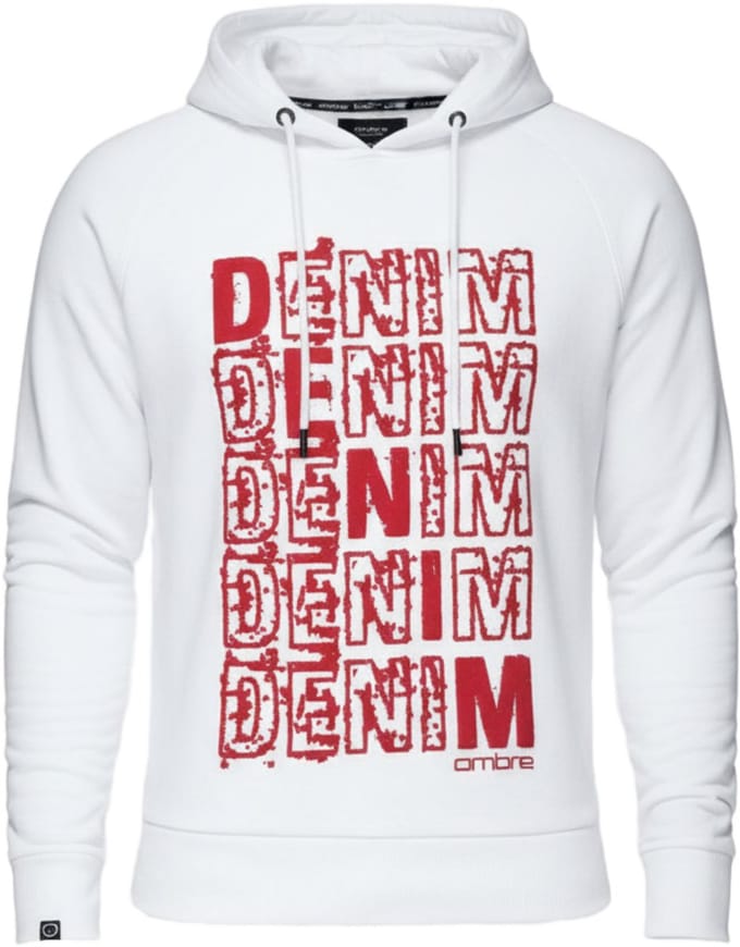 OMBRE Sweater - Regular Fit - Katoen - Lange Mouw Wit M