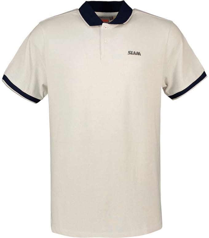 Slam Heba Evo Korte Mouw Poloshirt Beige M Man