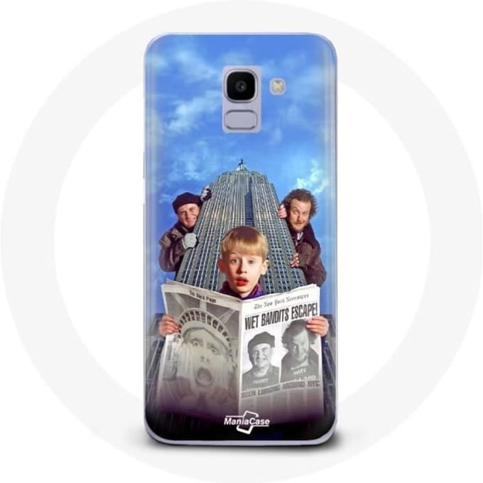 Coque pour Samsung Galaxy A8 2018 Home Alone Maman j'ai encore raté l'avion