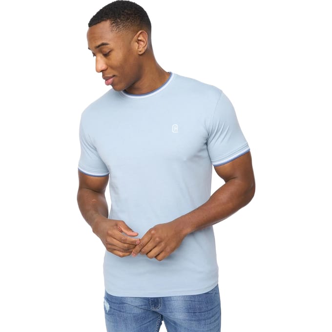 Crosshatch Heren Shellworth T-Shirt (Lichtblauw)