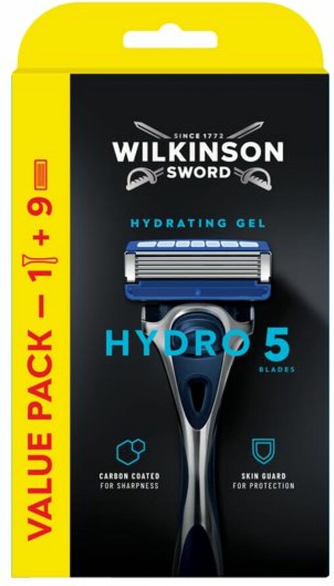 Wilkinson Sword Hydro 5 Scheersysteem Voordeelverpakking - 1x scheerhandvat + 9x navulmesjes