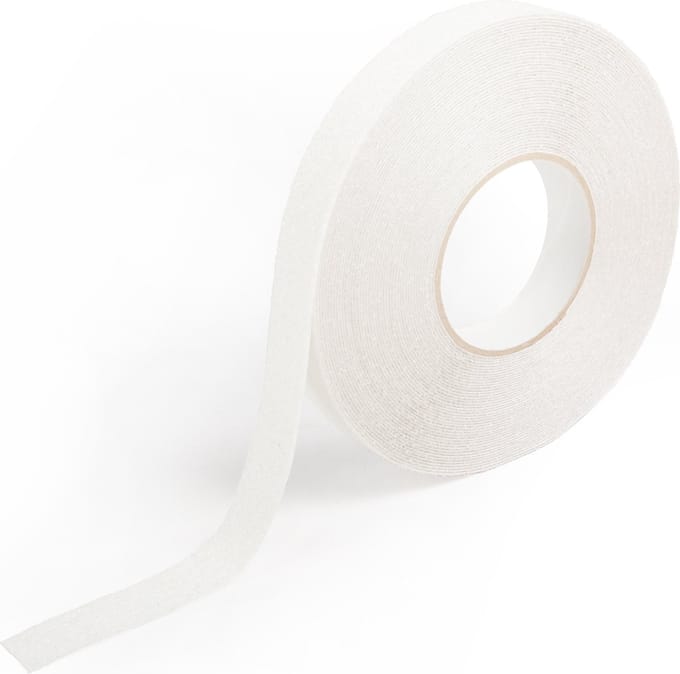 Antislip tape voor trappen zelfklevend 25mm breed - Transparant - Rol 18,3 meter