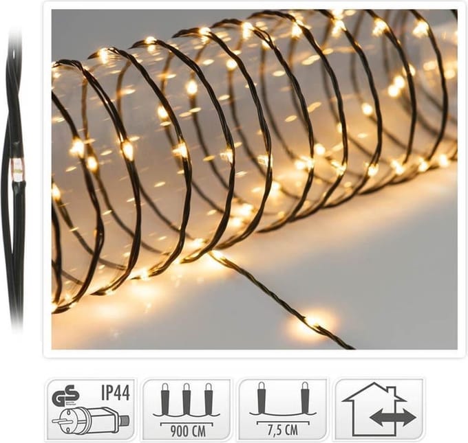 Led Verlichting 120 Led - 9 Meter - Extra Warm Wit - Voor Binnen En Buiten - Soft Wire