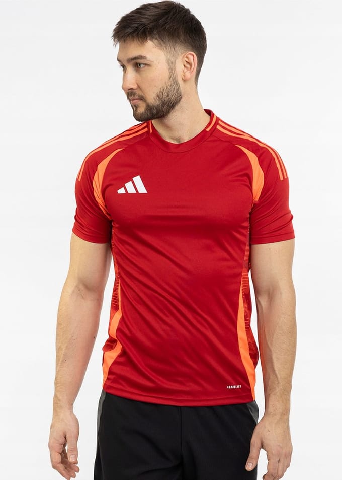 adidas T-shirt Heren - Tiro 24 - Rood - Polyester - Maat XXL