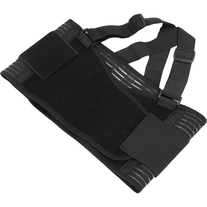 Ribfractuur Steunbrace Ademend Verstelbaar Borst Lendenbeschermer Riem black