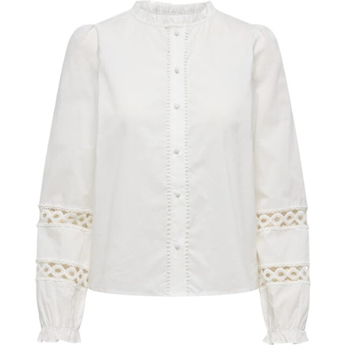 ONLY - ONLTUA L/S DETAIL SHIRT WVN CS - Dames - Blouses