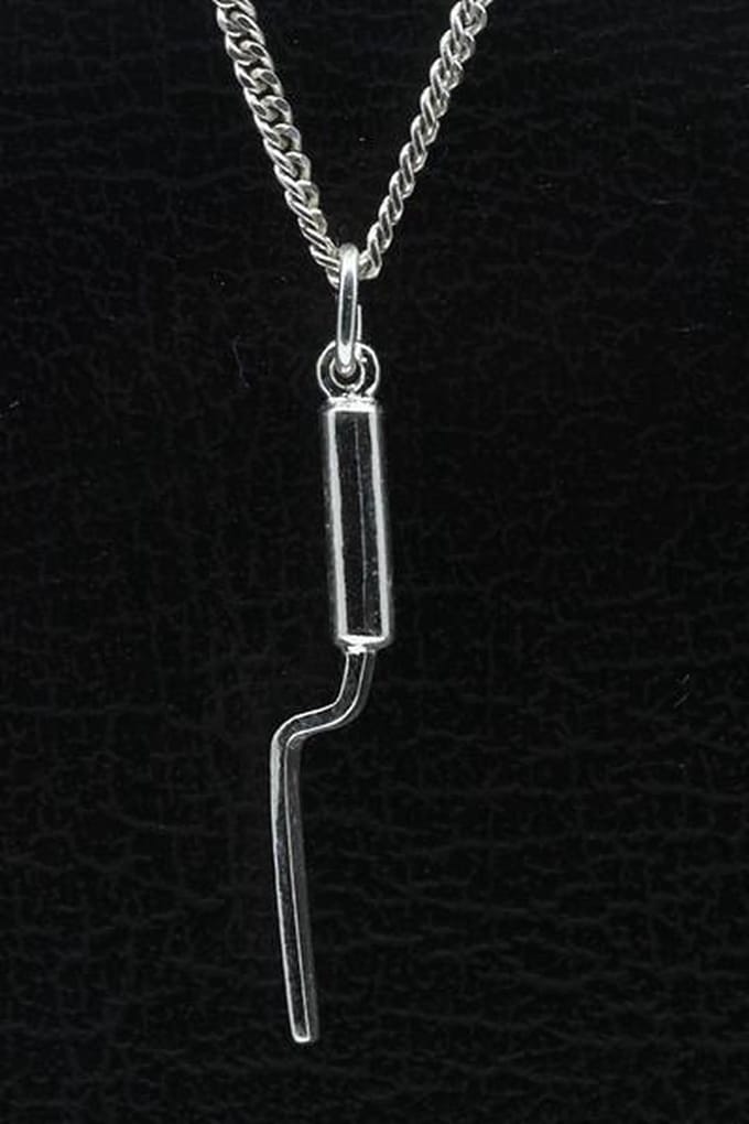 Zilveren Voegspijker ketting hanger