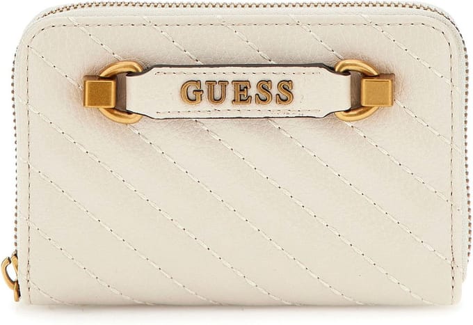 GUESS Portemonnee Sela SLG Zip Around Bone Beige