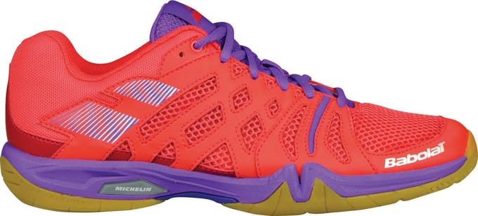 Babolat Shadow team dames badmintonschoen - maat 40 - rood/paars