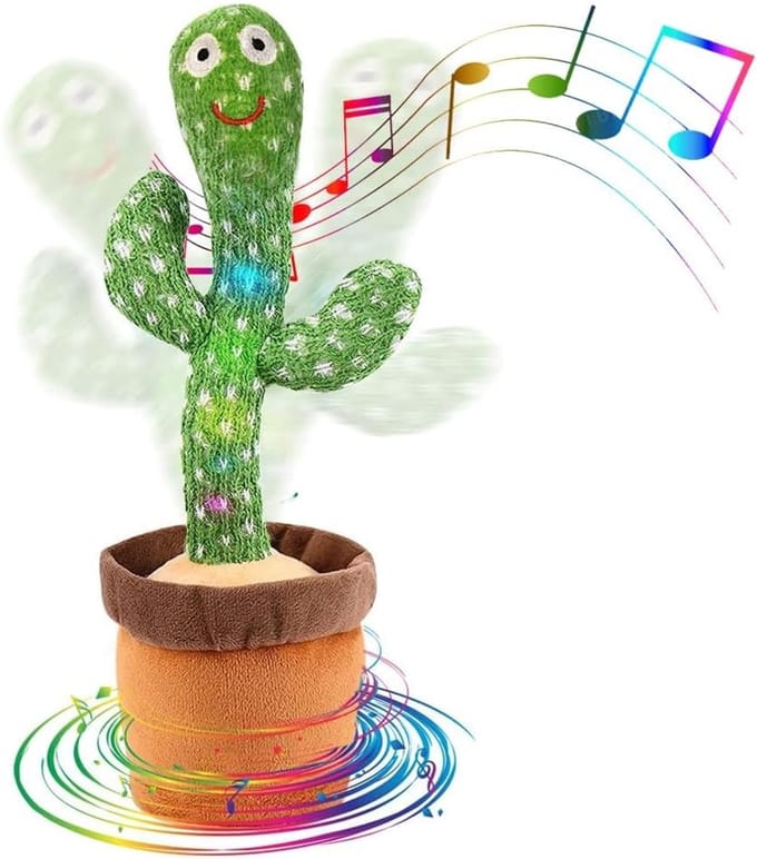 Dansende Cactus Speelgoed - Zingende Knuffel - Interactief Plezier - Instelbaar Volume - 32 Centimeter - Groen