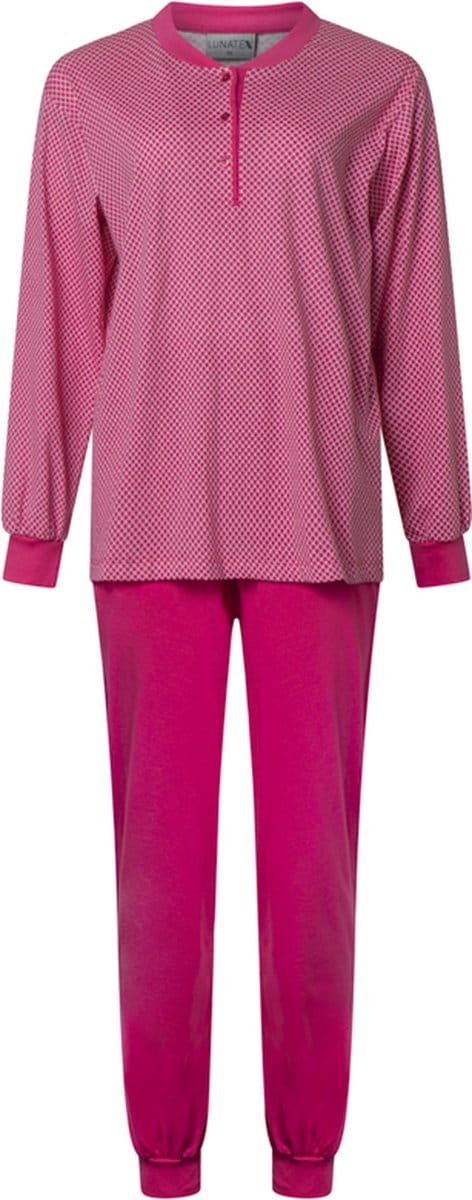 Lunatex - dames pyjama 124247 - all season - roze - maat L