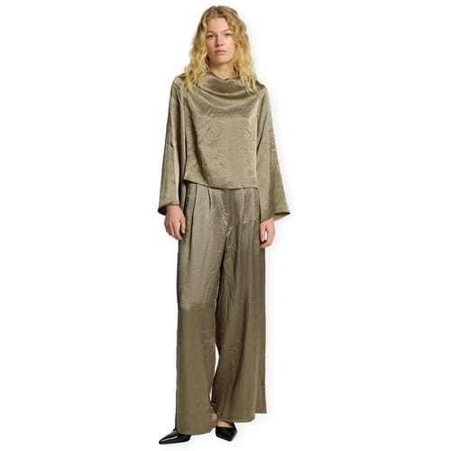 Broek Selected W Selene Wide Trousers - Vetiver