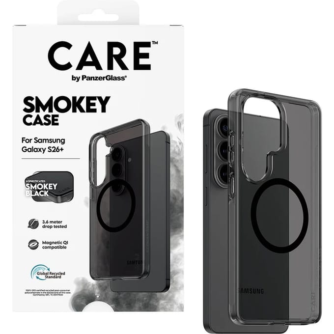 CARE by PanzerGlass Urban Explorer Case Smokey w. - Zwart Qi Samsung Galaxy S26 Plus