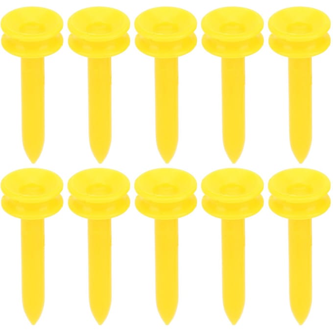 100 Stuks Golf Tees Professioneel Lichtgewicht Verminderen Wrijving Stabieler Plastic Geel Golf Tees yellow