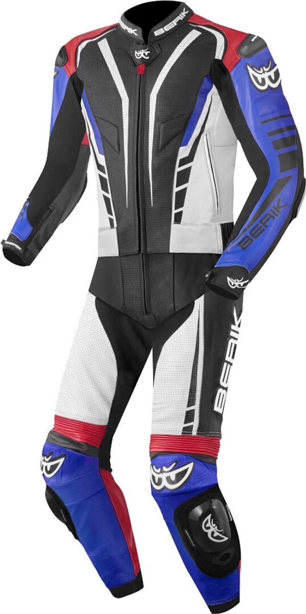 Berik XR-Ace Zwart Wit Rood Blauw 2-Delig Motorpak - Racepak