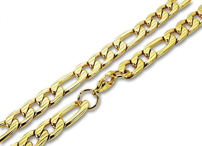 Amanto Ketting Barre - 316L Staal - Figaro Schakel - 9,5mm - 60cm