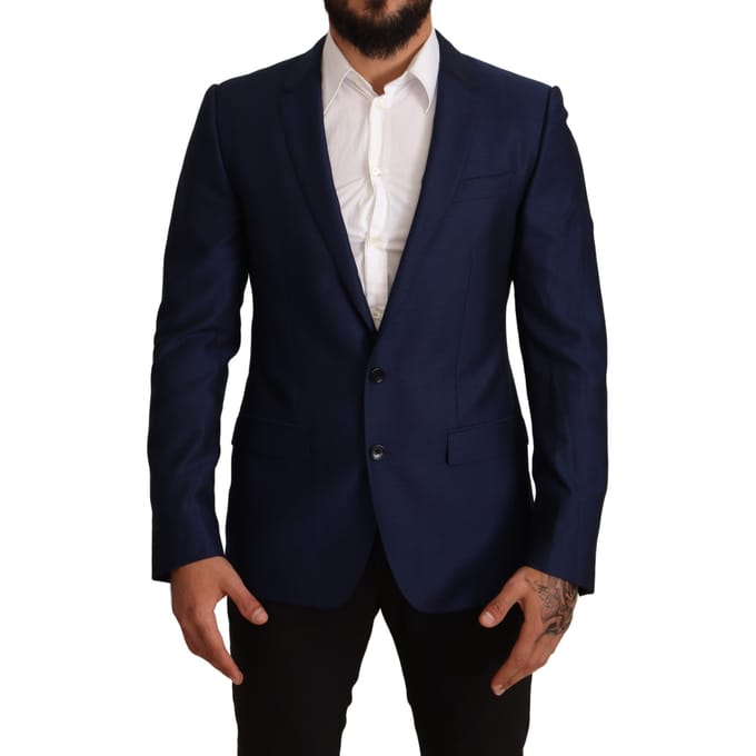 Dolce & Gabbana Heren Navy Blauw Slim Fit Jasje MARTINI Blazer