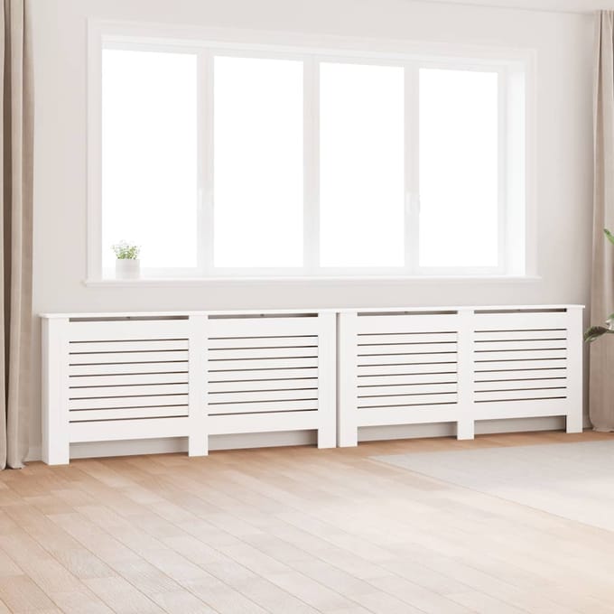 vidaXL Radiatorombouwen 2 st 172x19x81.5 cm MDF wit