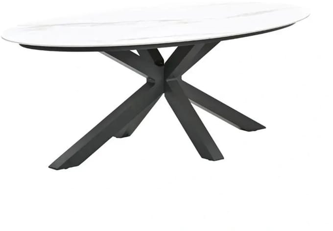 Scotland tafel - 230x115 cm - carbon black - Centostone Venice white