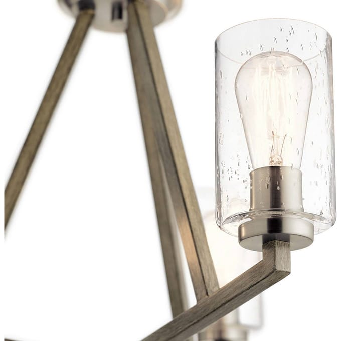 Kichler LED Kroonluchter | 3X E27 Max 60W | Dimbaar | Distressed Antique Grey