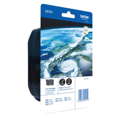 Brother LC-985BKBP2 Inktcartridge 2x Zwart - Multipack