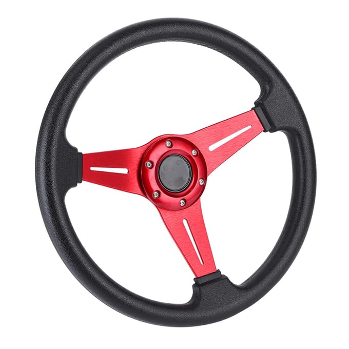 350mm14in Raceauto Driften Stuurwiel Vervanging Universeel Gemodificeerd AccessoireRood rood