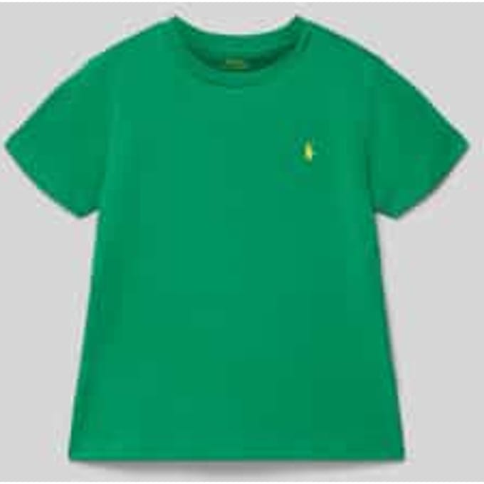 T-shirt met labelstitching en ronde hals