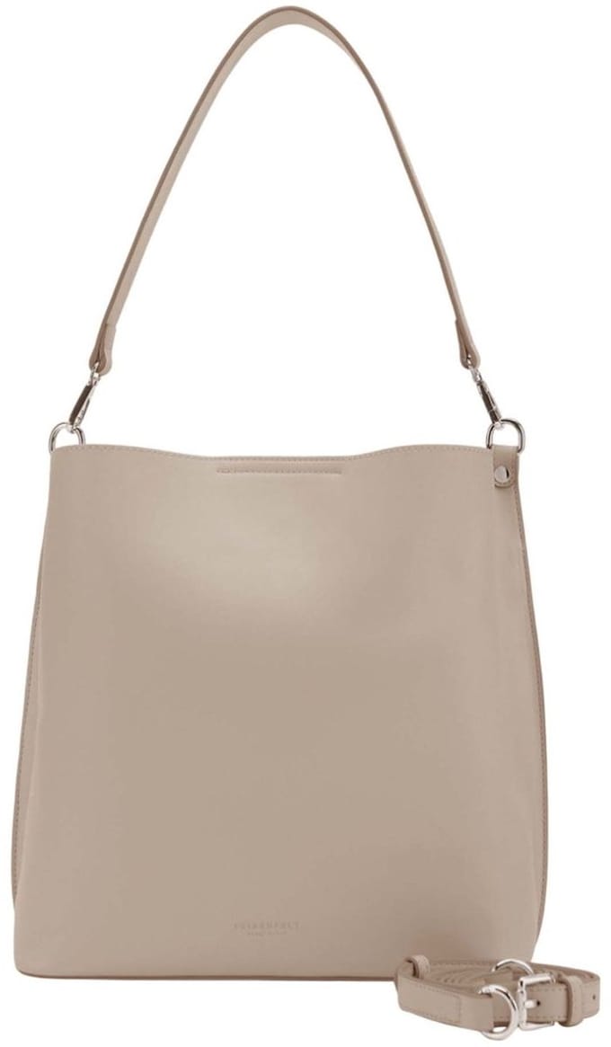 SEIDENFELT MANUFAKTUR Schoudertas Lilla Ro Midi Hobo Bag Light Sand Beige