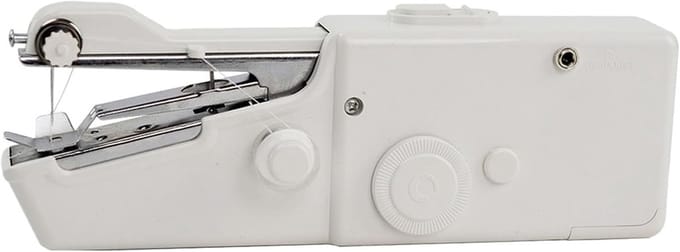 Handnaaimachine - Kleine naaier - Snel repareren - Draadloos compact - 21 cm - Wit
