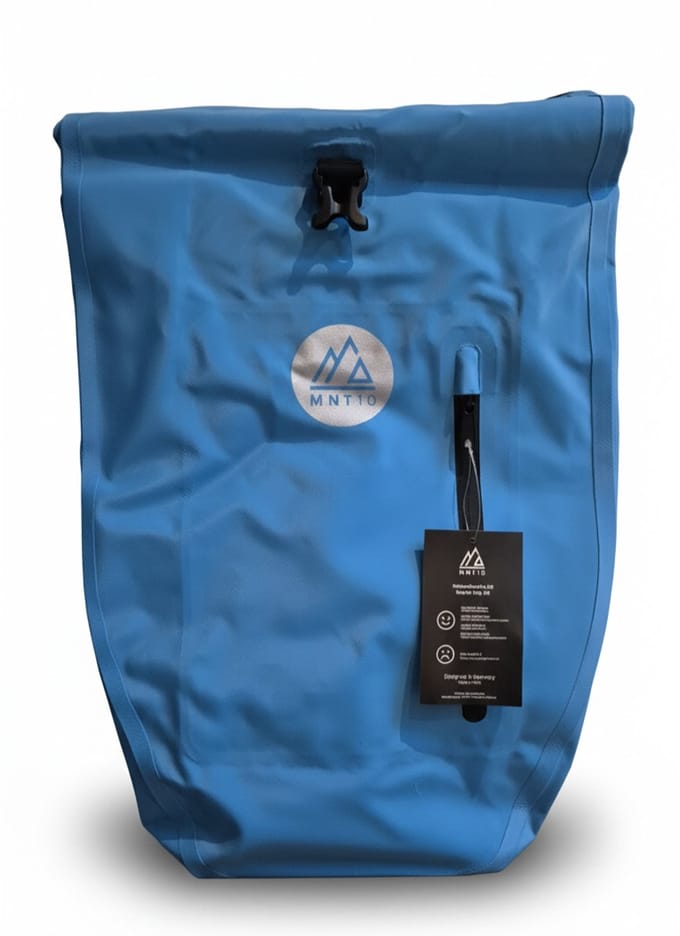 MNT10 Waterdichte fietstas 28 liter - lichtblauw
