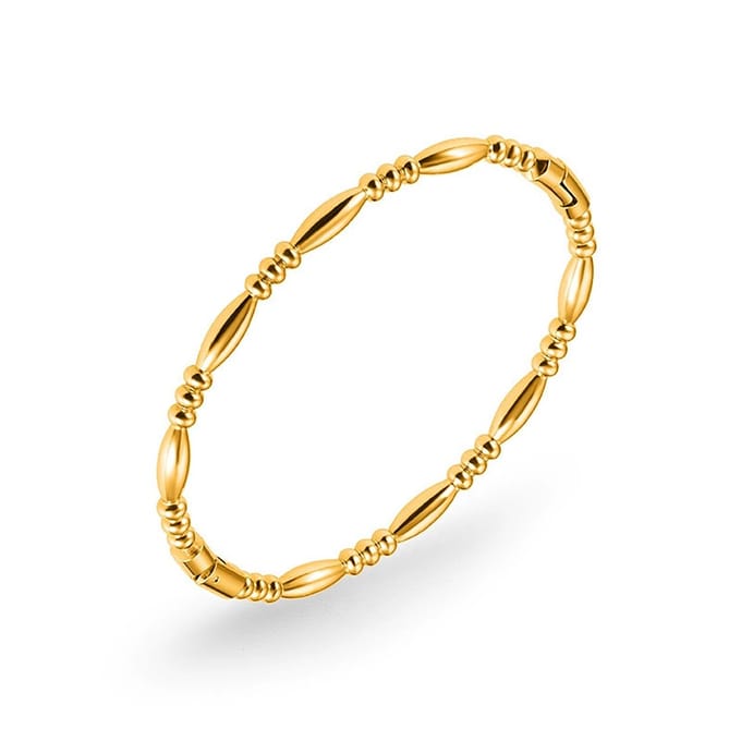WeLoveSilver - chirurgisch stalen bangle - goudkleurig - elegant patroon