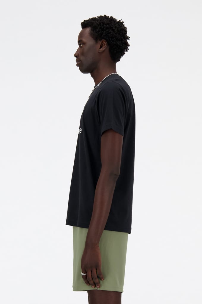 New Balance Sport Essentials Logo T-shirt Black Größe: M | Basic T-Shirts Outlet | Herren | Schwarz