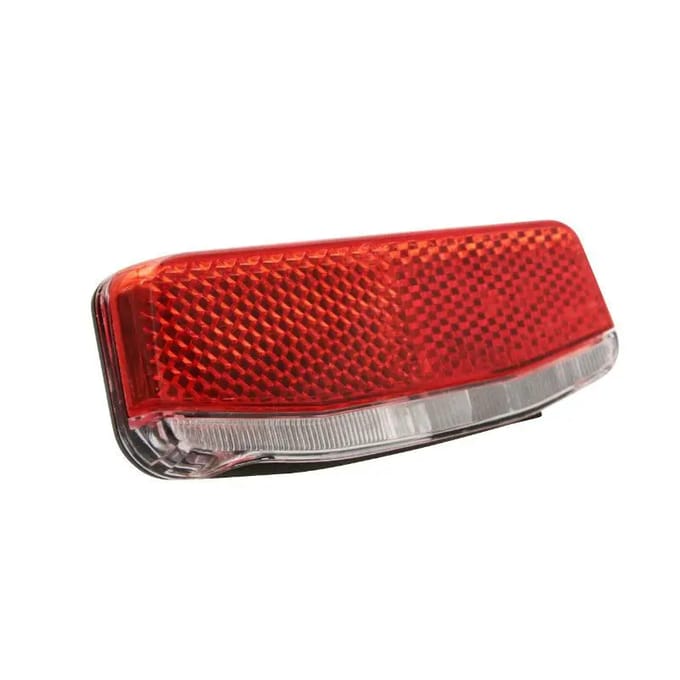 Spanninga Compact LED achterlicht - 500m zichtbaarheid - dynamo aangedreven - verstelbare montage - 86x37x20mm - rood