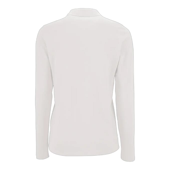 SOLS Dames/Dames Perfect Pique Poloshirt met Lange Mouwen (Wit)