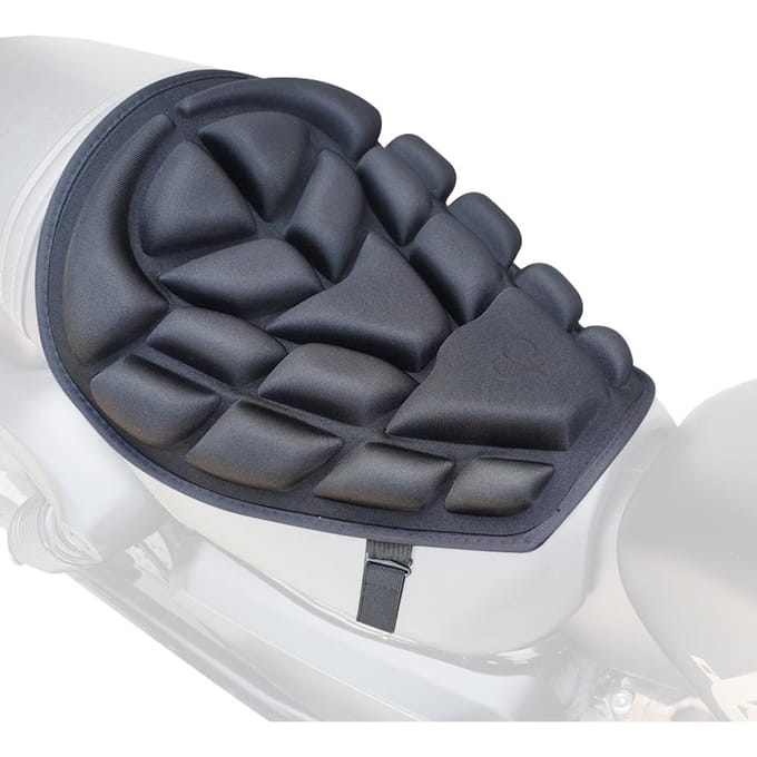 Coussin de siège de moto, Absorption des chocs 3D, housse de siège résistante à l'eau, confortable noir