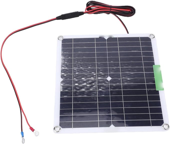 Zonnepaneel Kit - Oplader Onderhoud - Batterij Opladen - Slimme MPPT Controller - 20W Vermogen - Zwart