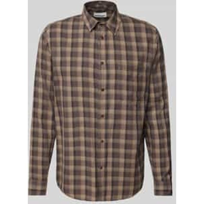 Regular fit vrijetijdsoverhemd met labelstitching, model 'NOAAMOS'