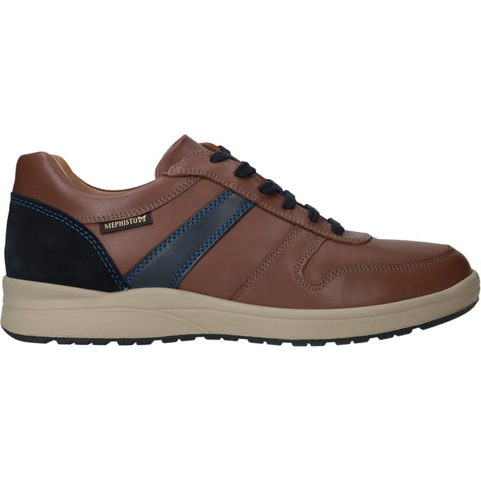 Mephisto VITO lederen herensneaker kastanjebruin - Maat 42.5