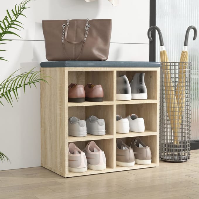 vidaXL - Schoenenkast - 52,5x30x50 - cm - sonoma - eikenkleurig